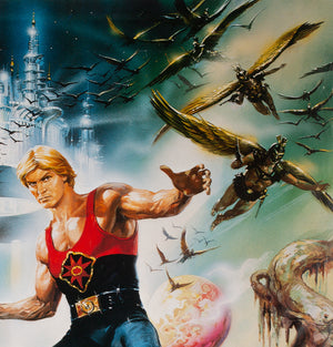Flash Gordon 1981 Japanese B1 Film Movie Poster, Casaro - detail