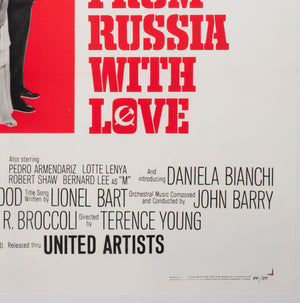 From Russia With Love 1963 US 1 Sheet Style B Film Movie Poster, Chasman - detail 