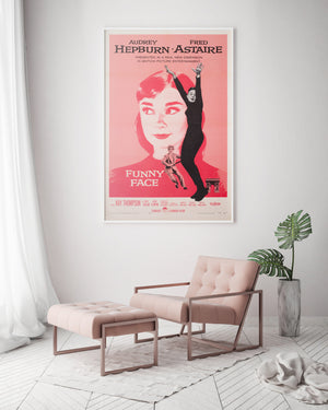 Funny Face 1957 US 1 Sheet Film Movie Poster, Pink