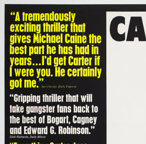 Get Carter 1971 UK Quad Quotes Style Film Poster - detail