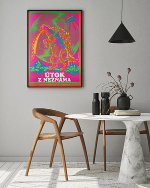 Godzilla vs Monster Zero 1971 Czech A1 Film Poster, Nemecek