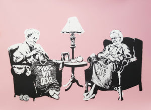 Banksy Grannies 2006 Limited Edition Unsigned Screen Print - detail