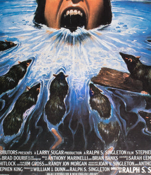 Graveyard Shift 1990 UK Quad - Signed by Vic Fair - detail