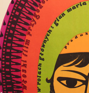 Gringo 1967 Polish A1 Film Poster, Flisak - detail