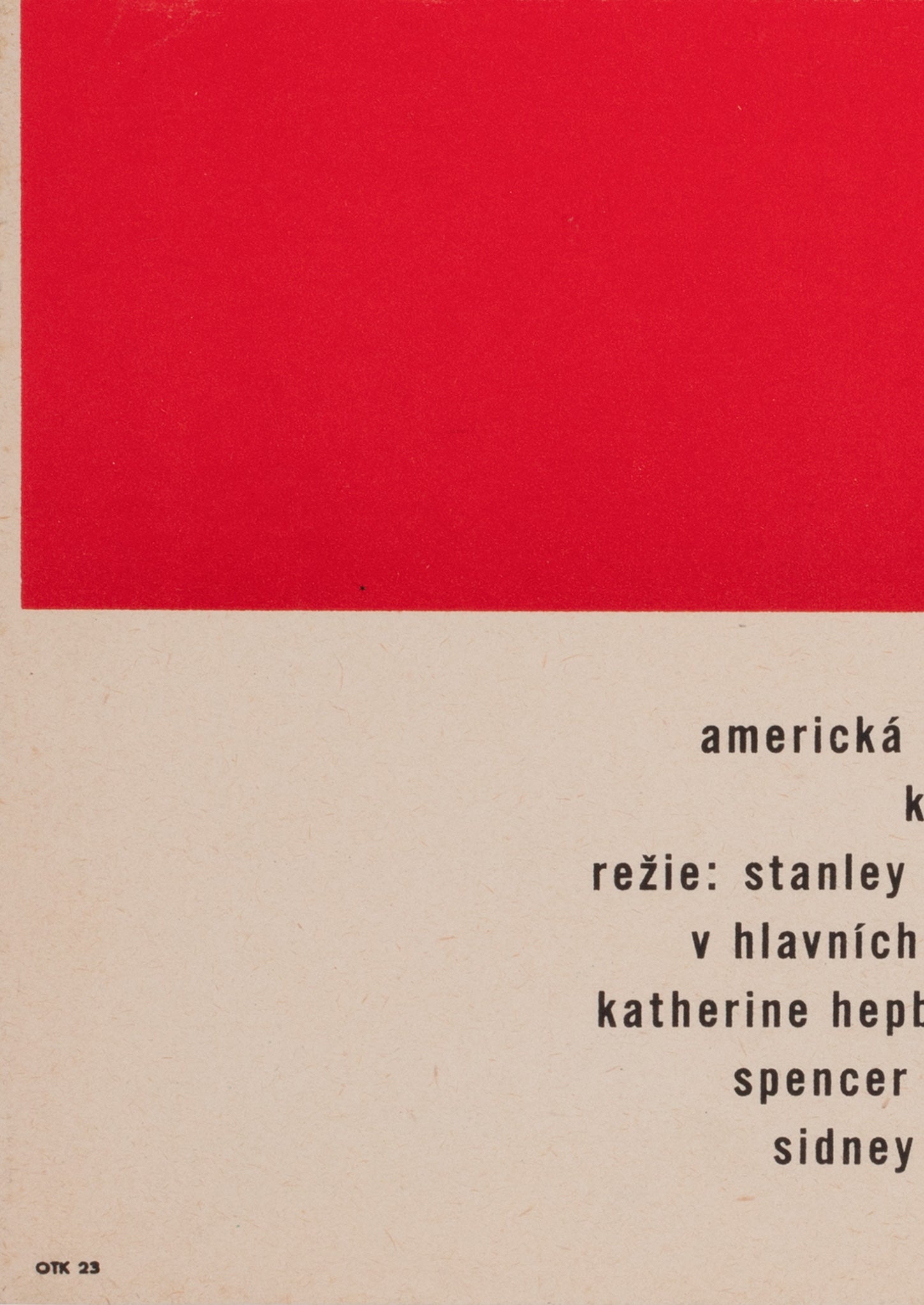 Guess Who's Coming to Dinner 1967 Czech A3 Film Movie Poster, Karel Vaca - detail