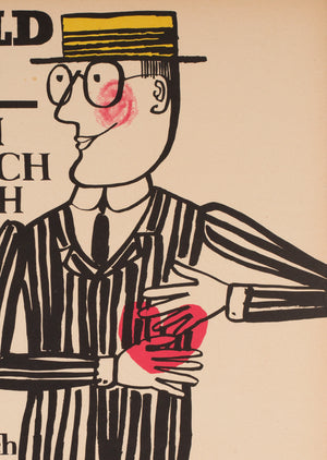 Harold Lloyd's World of Comedy 1963 Czech A1 Film Poster, Duda - detail