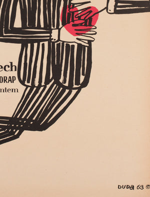 Harold Lloyd's World of Comedy 1963 Czech A1 Film Poster, Duda - detail
