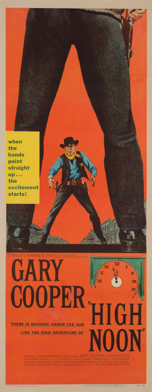 High Noon 1952 Original US Insert Film Movie Poster