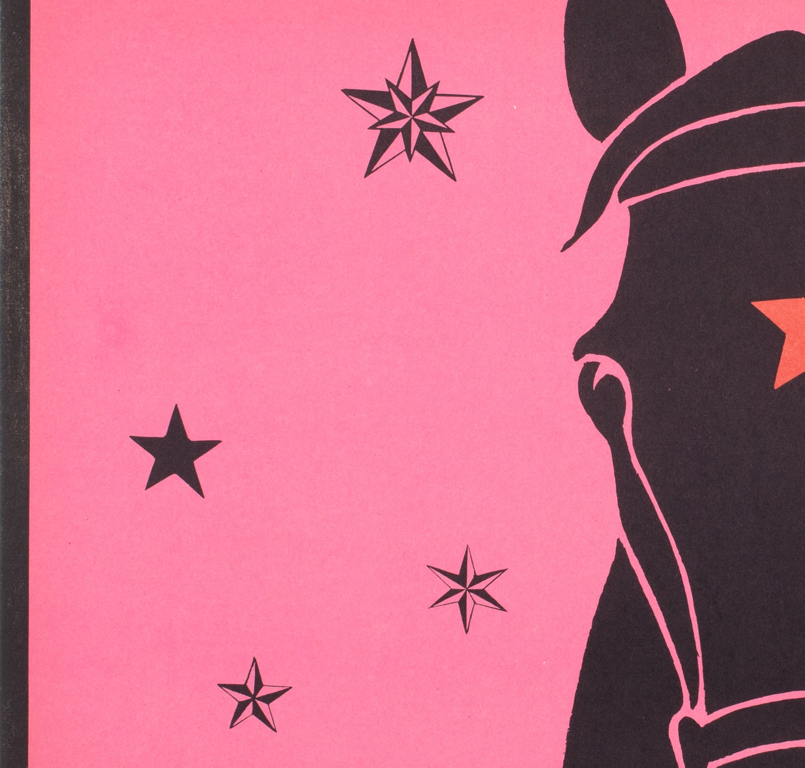 Horse of the Steppe 1979 Polish B1 Film Mive Poster, Flisak, Pink - detail