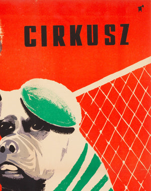 Hungarian Circus Poster bulldog football 1961, Székely - detail