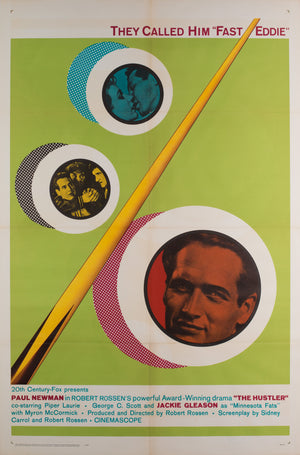 Original R1964 The Hustler US 1 Sheet film movie poster