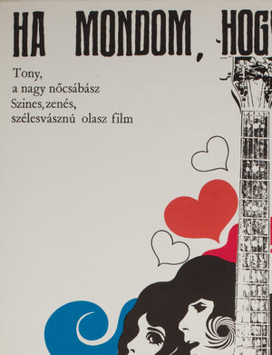 Quando Dico che ti Amo / If I Say I Love You 1968 Hungarian Film Poster - detail