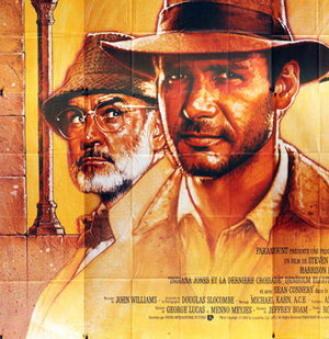 Indiana Jones and the Last Crusade 1989 French 8 Sheet Film Poster, Struzan