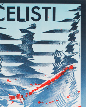 Jaws R1987 Czech A3 Film Poster, Ziegler - detail