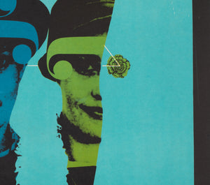 Jules and Jim 1967 Czech A1 Film Poster, Vaca - detail