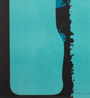 Jules and Jim 1967 Czech A1 Film Poster, Vaca - detail