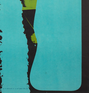 Jules and Jim 1967 Czech A1 Film Poster, Vaca - detail
