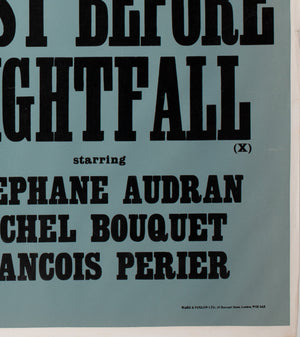 Just Before Nightfall 1973 Academy Cinema UK Quad Film Poster, Strausfeld - detail