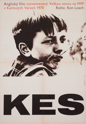 Kes 1971 Czech A1 Film Movie Poster, Radek Ocenasek