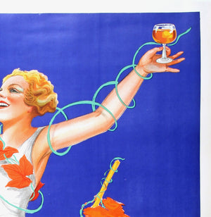 Kina Lillet 1937 French Vintage Liqueur Poster, Robys - detail