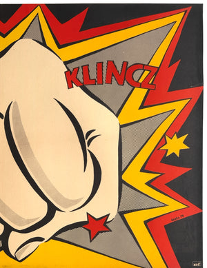 Klincz 1979 Polish B0 Large Film Movie Poster, Danuta Baginska-Andrejew - detail