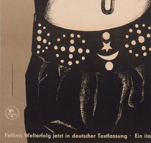 La Strada 1961 East German Film Movie Poster, Ebeling Hegewald - detail