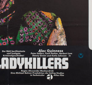 The Ladykillers R1960s German A1 Film Poster, Edelmann - detail