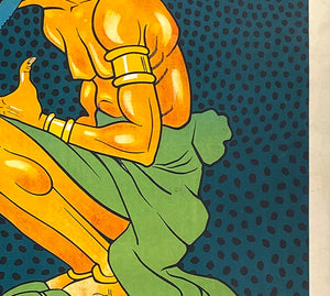 Le Fakyr c1920 Vintage French Liqueur Poster, Michel Liebeaux - detail