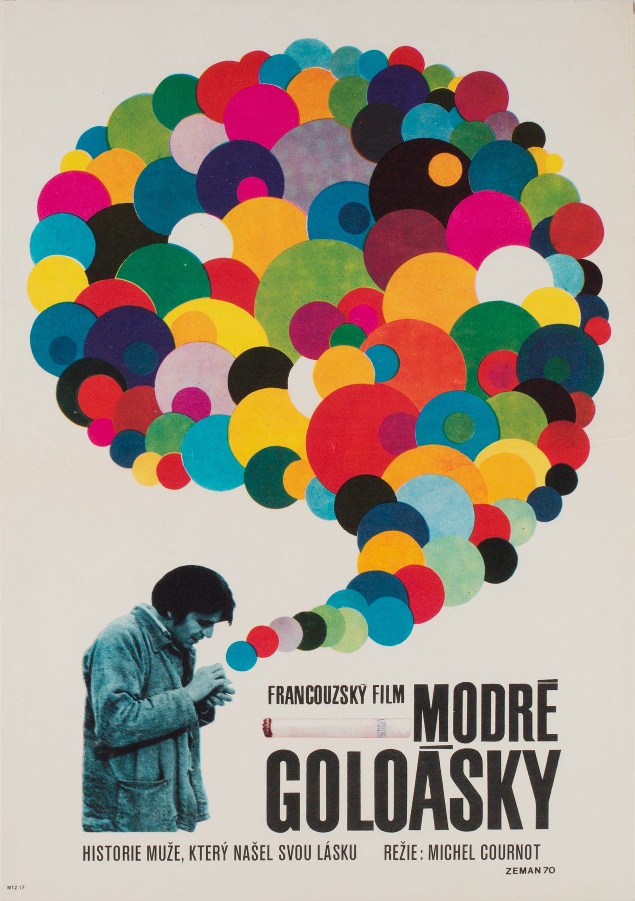 Les Gauloises Bleues 1970 Czech A3 Film Poster