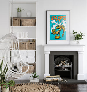 Let's Get It Together 1970s American Ban the Bomb CND Political / Protest Poster, James