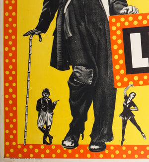 Limelight 1952 UK Quad Charles Chaplin Film Poster - detail