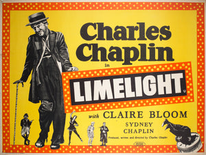 Limelight 1952 UK Quad Charles Chaplin Film Poster
