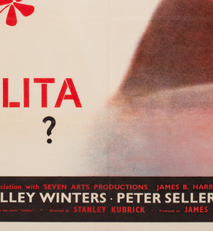 Lolita 1962 UK Quad Film Poster - detail