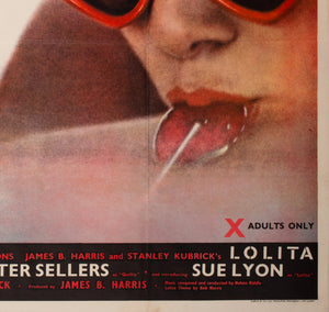 Lolita 1962 UK Quad Film Poster - detail