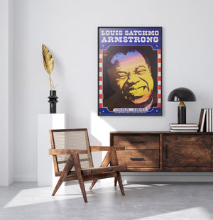 Louis Armstrong 1975 Polish Jazz Poster, Walicki