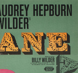 Love in the Afternoon R1960s German 1 Sheet Film Movie Poster - detail