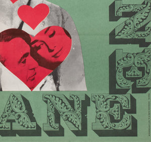 Love in the Afternoon R1960s German 1 Sheet Film Movie Poster - detail