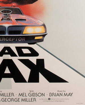 Mad Max 1979 UK 1 Sheet Film Poster Tom Beauvais - detail