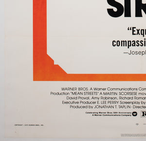 Mean Streets 1973 US 1 Sheet Film Poster - detail
