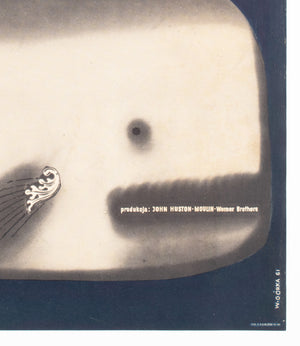 Moby Dick 1961 Polish Film Poster, Gorka - detail