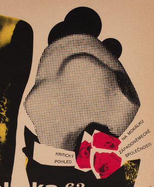 Moral 63 1965 Czech A3 Film Poster, Zdenek Palcr - detail