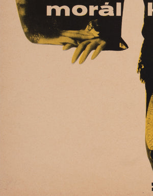 Moral 63 1965 Czech A3 Film Poster, Zdenek Palcr - detail