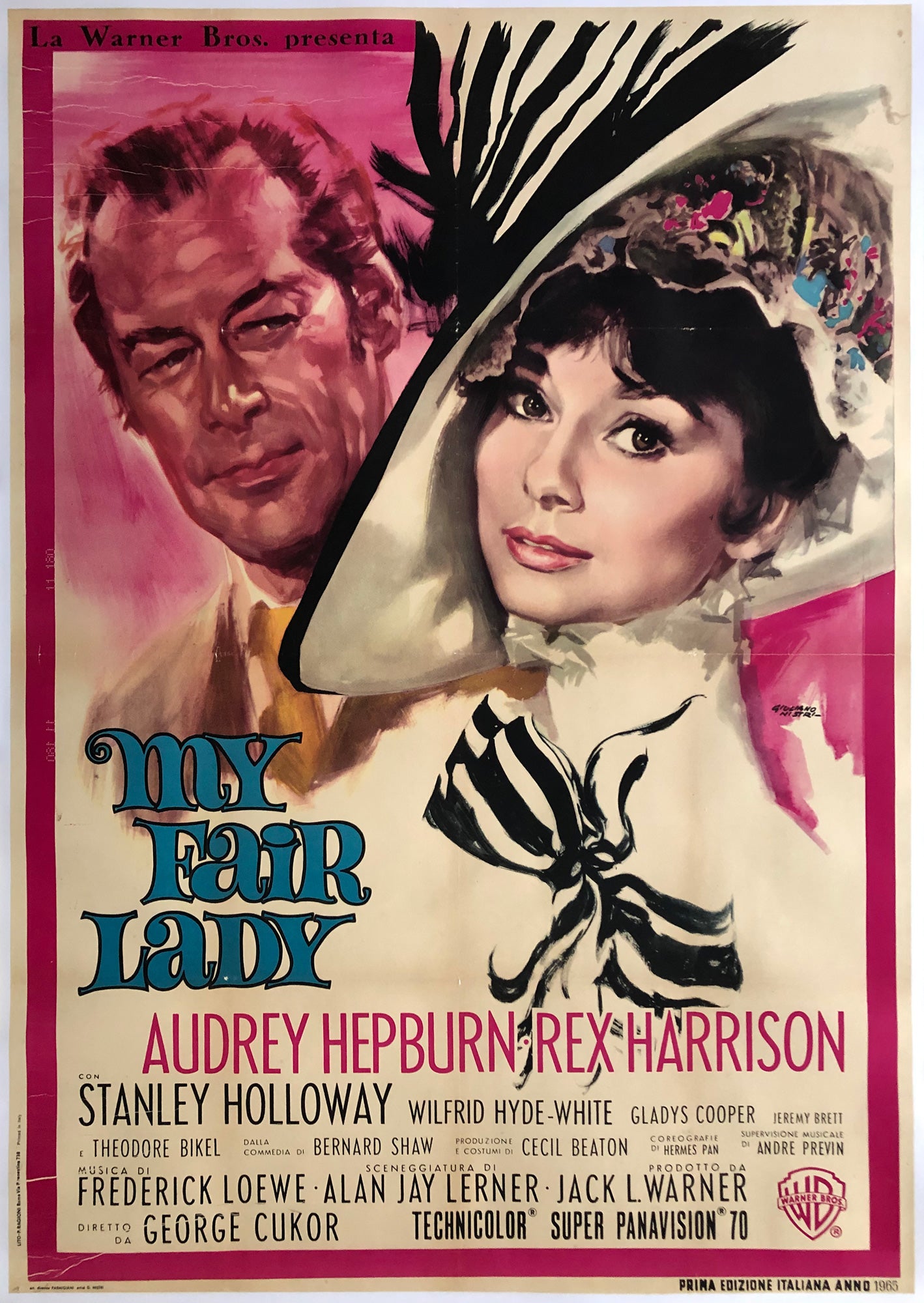 My Fair Lady 1964 Italian 2 Foglio Film Poster, Giuliano Nistri