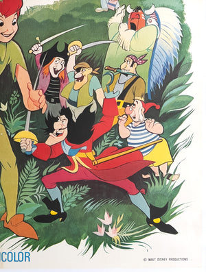 Peter Pan 1970s French Grande Film Movie Poster - detail