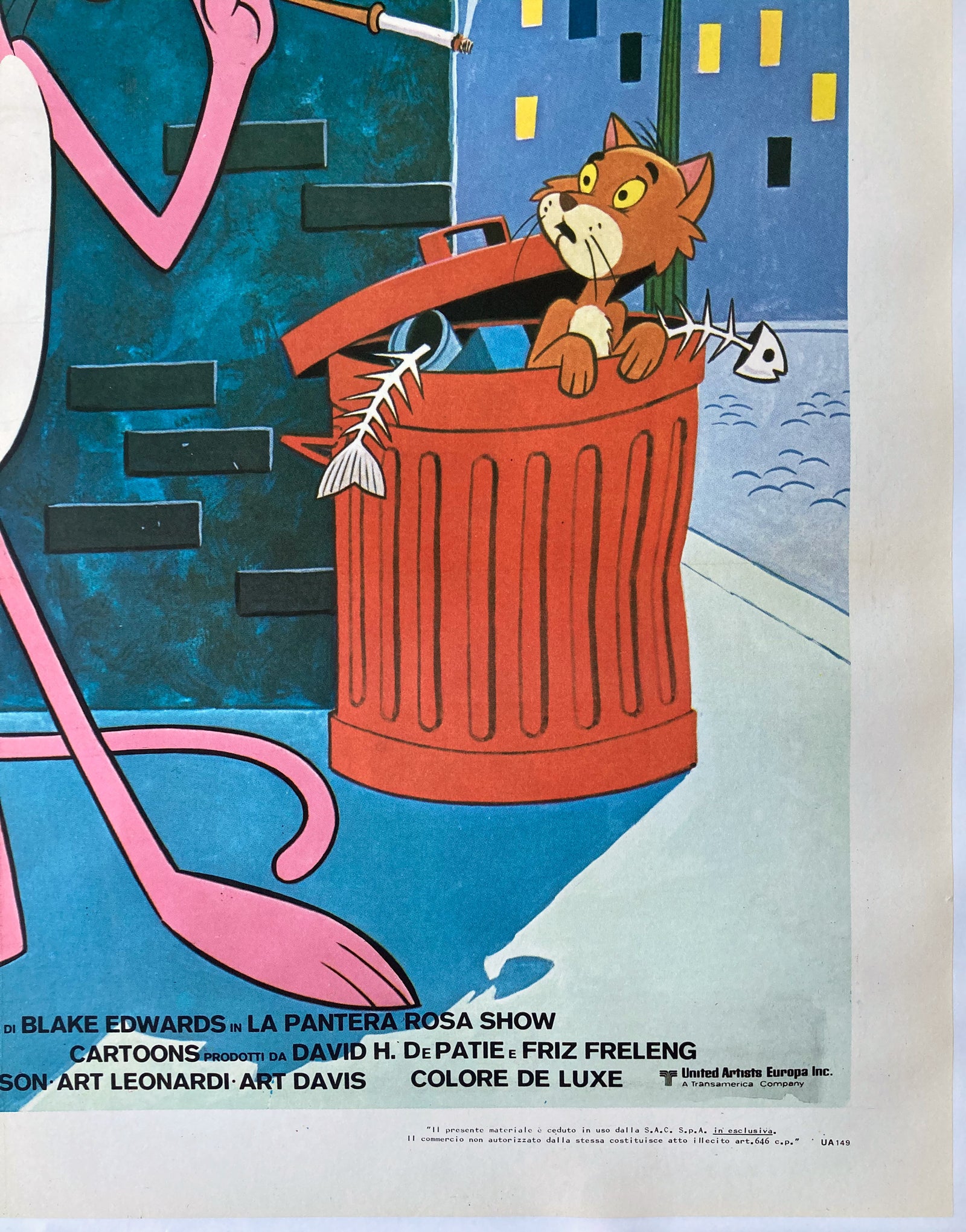 Pink Panther Show 1978 Italian 2 Foglio Film Poster - detail