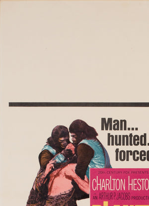 Planet of the Apes 1968 US Window Card Film Poster - detail