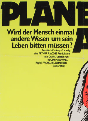 Planet of the Apes R1975 East German Film Poster - detail