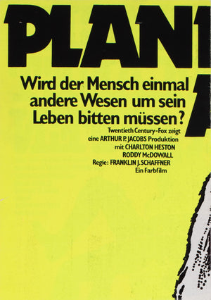 Planet of the Apes R1975 German Blacklight A2 Film Movie Poster - detail