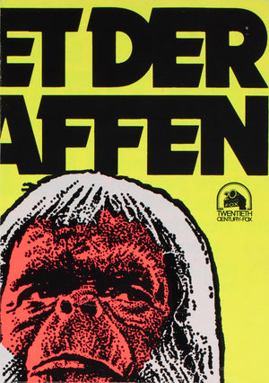 Planet of the Apes R1975 German Blacklight A2 Film Movie Poster - detail