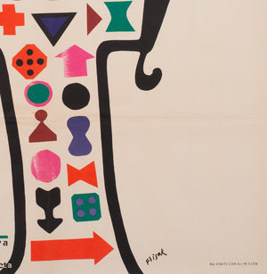 Playtime 1971 Polish A1 Film Movie Poster, Flisak - detail